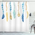 thumbnail image 1 of Ambesonne Feather Shower Curtain, Colorful Bird Design, 69"Wx84"L, Pale Orange Blue Seafoam, 1 of 3