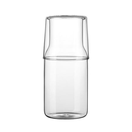 

TAONMEISU Water Carafe with Tumbler Glass Cold Hot Water Bottle Cup Set Large Capacity Water Bottle Bedside Water Pitcher High-Temperature Resistance Bottle gifts