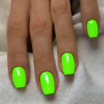 thumbnail image 2 of Press On Nails JOYVVEW Cuadrado corto verde brillante para mujer, 2 of 7