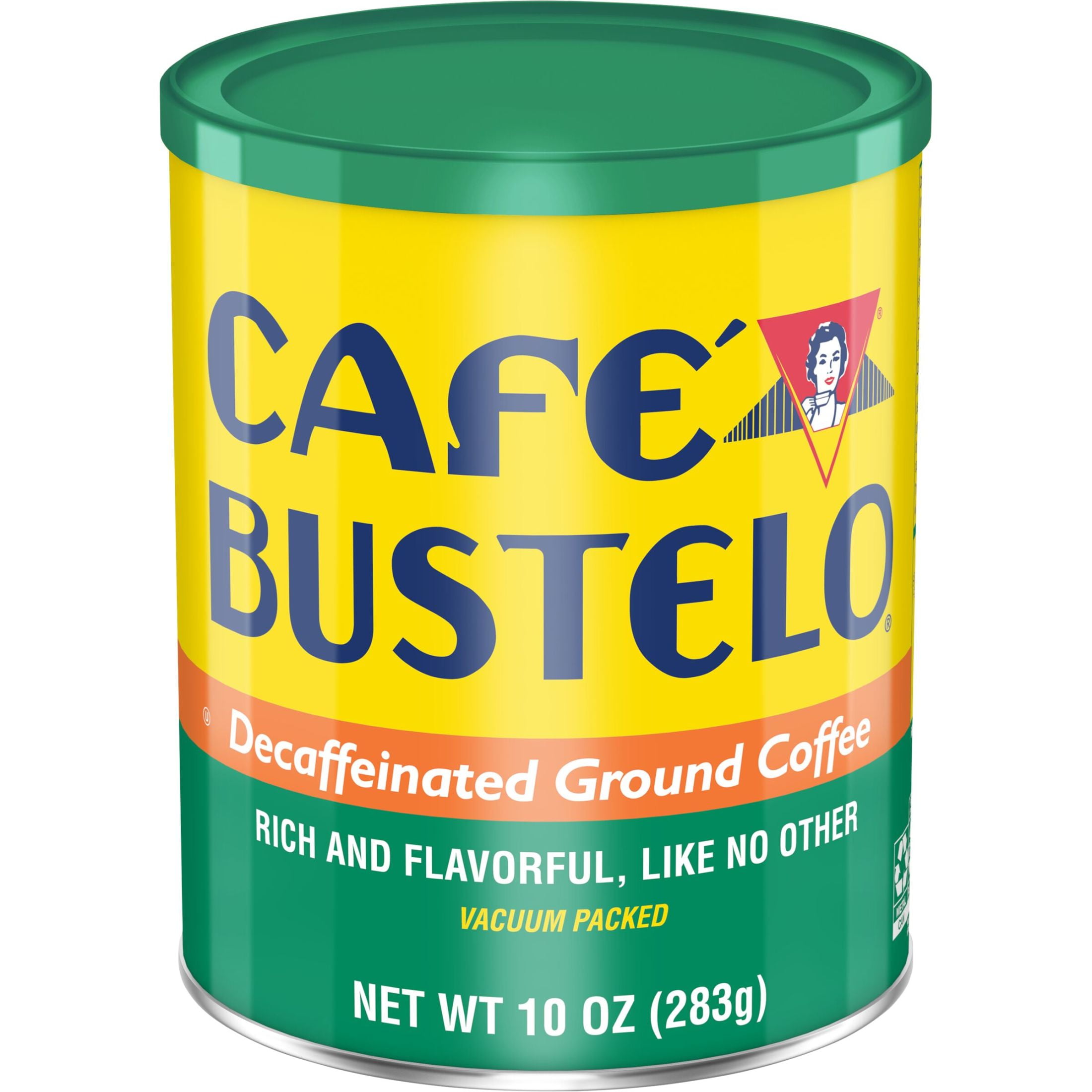 (12 pack) Cafe Bustelo, Decaffeinated Medium Dark Roast Ground Coffee, 10 oz Can