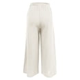 thumbnail image 7 of Pants for Women S with Pockets Pants with Stripe on The Side Dress Size 16 Women Linen Cover up Comfy plus Size Glitter Dress Corduroy plus Elastic Waist Pant 3 Strip Beige XL, 7 of 7
