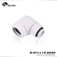 thumbnail image 1 of 90 Degree OD14mm Hard tube rotary fitting hand compression fitting G1/4'' pipe use for outside 14mm acrylic PETG tube White, 1 of 6