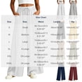 thumbnail image 3 of CHGBMOK Women's Plus Size Palazzo Pants Elastic High Waist Drawstring Wide Leg Pants Flowy Floor-Length Trousers with Pockets Loose Casual Pants, 3 of 9
