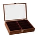 thumbnail image 1 of Estuche para exhibir gafas con 8 ranuras para guardar joyas y gafas con tapa de nogal, 1 of 8