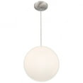 thumbnail image 4 of 23944-BS/OPL Access Lighting Pearl - 1 Light Large Pendant In Mid-Century Modern Style-17 Inches Tall and 15.75 Inches Wide-Brushed Steel Finish, 4 of 7