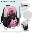 thumbnail image 7 of Yuyamidu Kawaii Axolotl School Backpack for Girls Teenagers Middle/High School Shoulder Bag 17 Inch Book Bag Pink Kids Bookbag with Adjustable Straps, 7 of 7