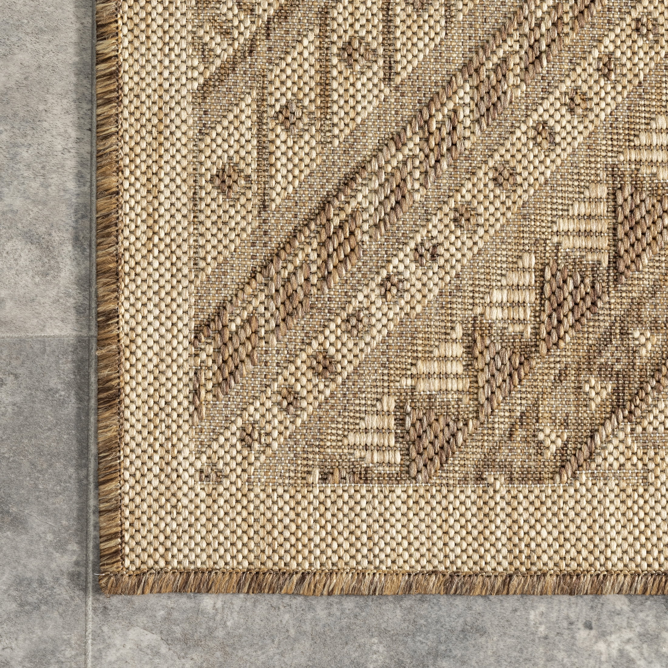 nuLOOM Landry Aztec Indoor/Outdoor Area Rug, 5' x 8', Landry Brown