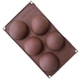 thumbnail image 2 of Toystoory Molde para pastel de silicona con esfera de Media bola de 5 cavidades, molde para hornear Chocolate y muffins, bonito Herramientas y accesorios para hornear, 2 of 6