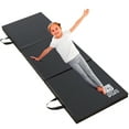 thumbnail image 2 of Gymnastics Mat 6'x2'x2" Foldable Tumbling Mats with Carrying Handles Three Fold Thick Exercise Mat for Home Aerobics Stretching Yoga, Black, 2 of 8