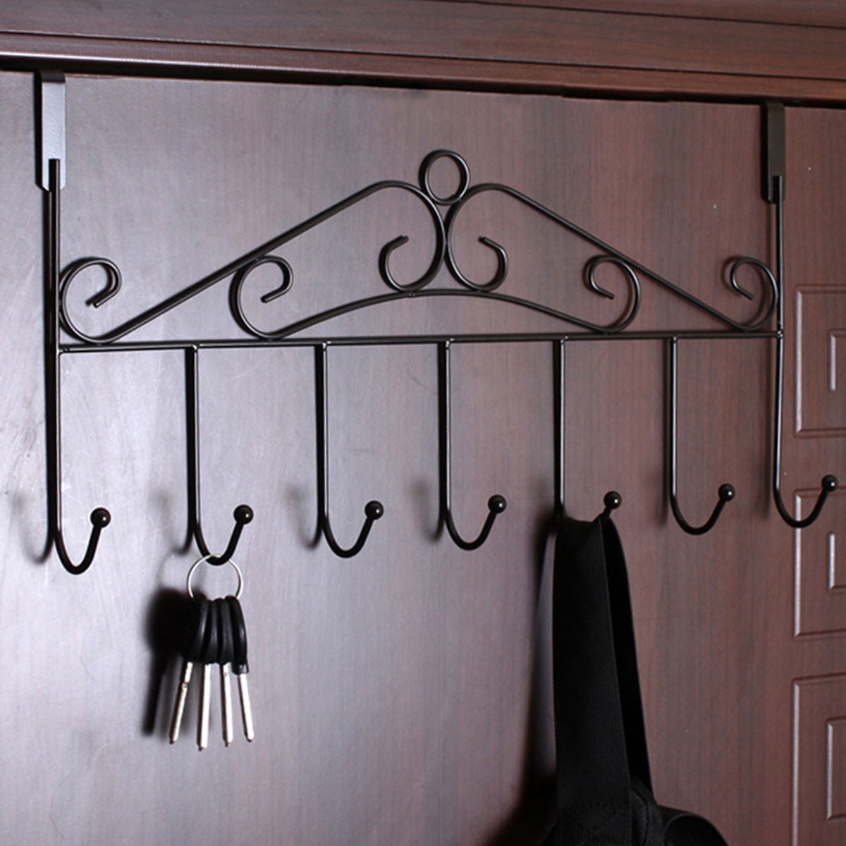 Set of 3 Ceiling Hanging Hook Black Self Adhesive Wall Hooks