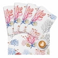 thumbnail image 2 of Watercolor Marine Life Coral Conch Placemats Set of 4,Wipeable Washable Table Mats for Dining Tables, Ocean Theme on White Place Mats for Kitchen Event Party Tabletop Decor, 2 of 9