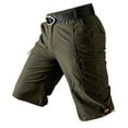 thumbnail image 1 of QATAINLAV Shorts Cargo pour Hommes, Plein Air, Résistants, de Randonnée et de Travail, avec Fermeture Éclair, Multiples Poches, Grande Taille et Taille Forte, Shorts de Golf et de Pêche, Vert Armée, XXXXXL, Cadeaux pour Hommes pour Anniversaire, 1 of 3