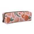 thumbnail image 1 of Disketp Painting Peach Estuche de Lápices de Cuero con Cierre, Estuche Compacto para Papelería, Bolígrafos y Accesorios Pequeños, 1 of 7
