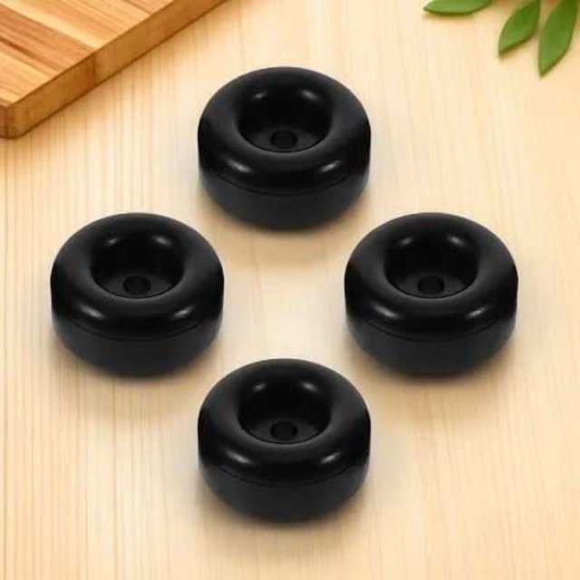 IDEANATEGRATE 4Ud Almohadillas De Goma Anti Vibración Para Lavadoras Con Alta Durabilidad Y Soporte Estable Negro