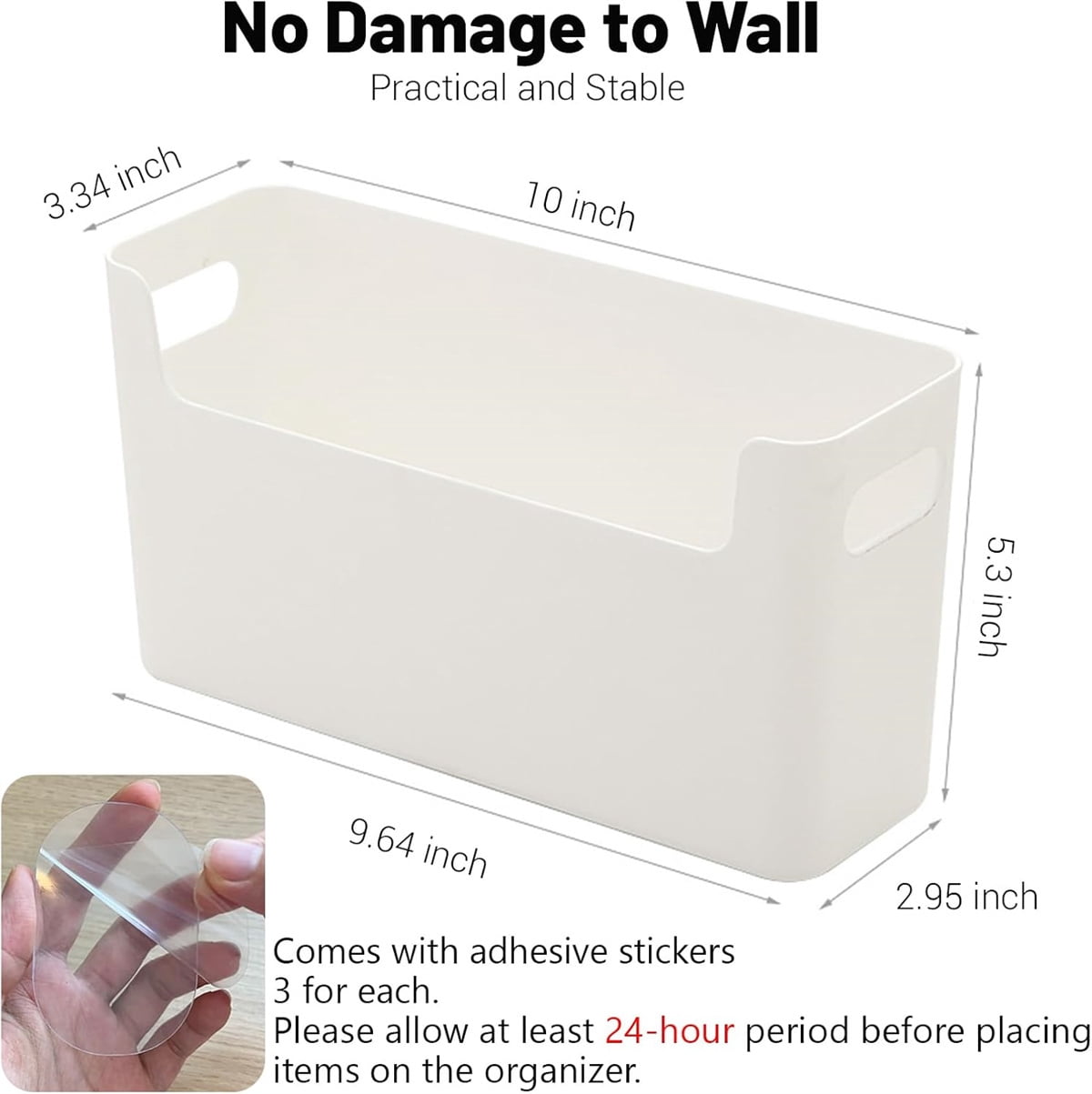 GIXUSIL Mount Inside Cabinet Door Organizer Storage Lid, Adhesive Slim Space Kitchen Pantry Organizers, Small Items Organiser Storage Box for Closet Bathroom (4 Pieces, White)