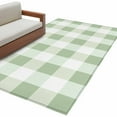 thumbnail image 2 of Sage Green Buffalo Check 2.7x5 Area Rugs, Farmhouse Plaid Modern Geometric Non-Skid Rubber Backing Large Rectangle Rugs - Living Room Bedroom Home Office, Indoor Floor Mat Carpets Washable Rug, 2 of 9