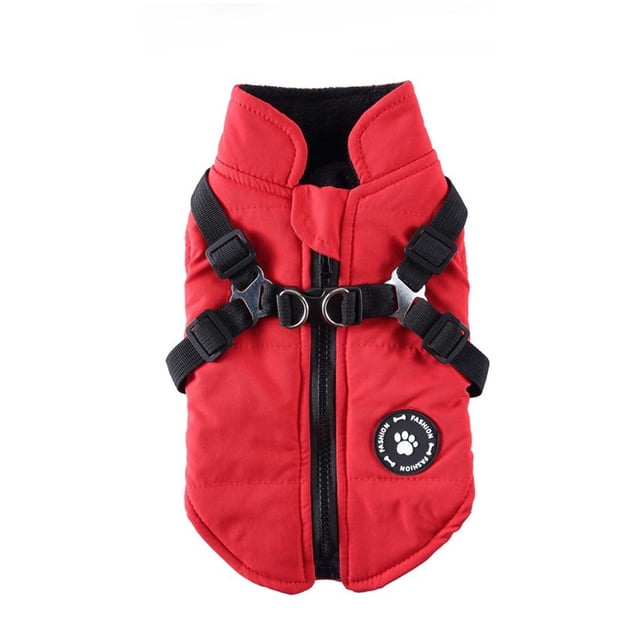 Greeniant Chaqueta de arnés para mascotas cálida de invierno, abrigo de senderismo, chaleco para correr, ropa Universal, vestido, chaleco con gancho en Type2 NO2 Greeniant PT000587-19