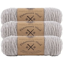 Lion Brand Yarn Fishermen's Wool Oatmeal Medium Wool Yarn 3 Pack