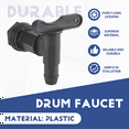 thumbnail image 6 of 2 Set Drum Spigot Faucet Pail Taps with Gasket Plastic Construction Materials NPT Connection for Gallon Drums, 6 of 10