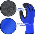 thumbnail image 3 of EvridWear 12 Pairs Crinkle Latex Rubber Coated Safety Work Gloves for Men Women General Multi-Use (X-Large, Blue), 3 of 10