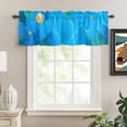 thumbnail image 3 of Kitchen Valances for Window, Summer Pool Water Palm Leaves Light Filtering Rod Pocket Valance Curtain, Beach Balls Starfish &nbsp;Short Curtains Window Topper for Bedroom Bathroom Living Room 42x18in, 3 of 9