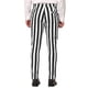 thumbnail image 3 of Pantalones de rayas ajustados para hombre INSPIRE CHIC con bloques de color 38 Negro Blanco, 3 of 7