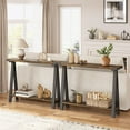 thumbnail image 6 of Farmhouse Console Table, 43.3" Entryway Table with Storage, 2 Tier Sofa Table with Metal Frame and MDF, Behind Couch Table for Living Room, Hallway, Entryway, 6 of 8