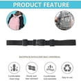 thumbnail image 4 of Heavy Duty Adjustable Chest Strap For Backpack - Rucksack Sternum Strap With Buckle (2 Pairs, Black), 4 of 5