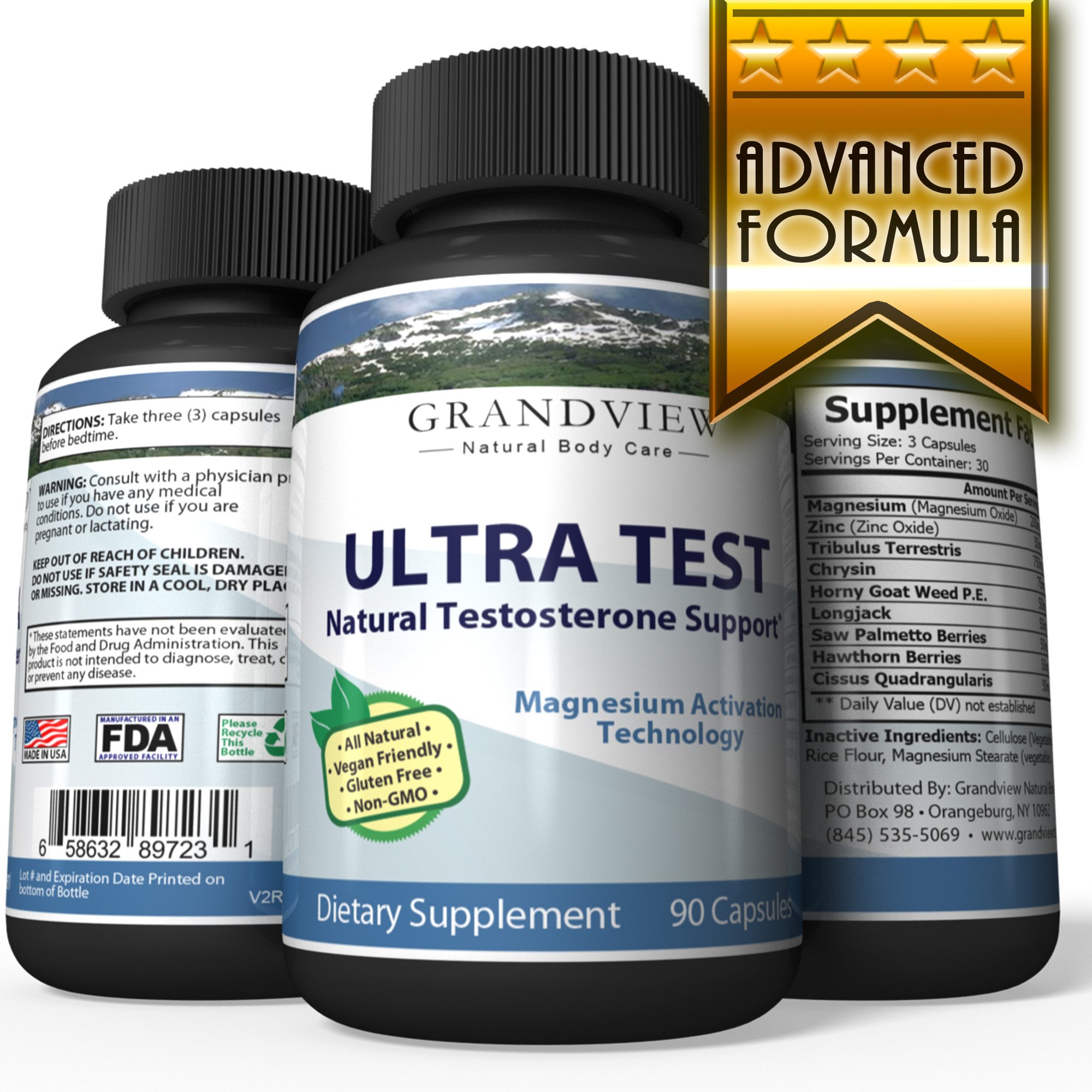 Natural UltraTest Testosterone Booster - All Natural, Drug Free ...