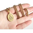 thumbnail image 4 of Duodiner Gold 24in Virgin Mary Necklace for Men Miraculous Medal Stainless Steel Mary Mother of God Pendant De La Virgen Maria Medallion Holy Mary Charm, 4 of 7