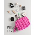 thumbnail image 3 of Bolsa de maquillaje acolchada Yarnic, rosa intenso, para cosméticos, talla M, 3 of 9