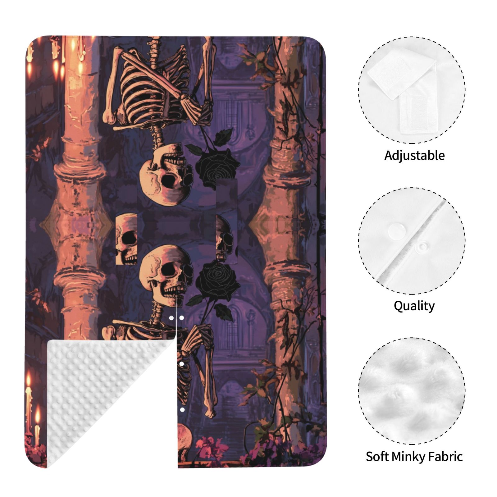 Car Seat Cover Baby - Halloween Gothic Skull Rose C Breathable Infant Car Seat Cover for Baby Carseat, Lightweight Comfort Baby Essentials Must Haves Newborn Stuff for Girl Boy