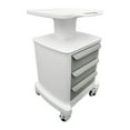 thumbnail image 5 of Mobile Trolley Cart Medical Hairdressing Base Rolling Cart for Ultrasound Imaging Scanner with 3 Drawers, 5 of 11