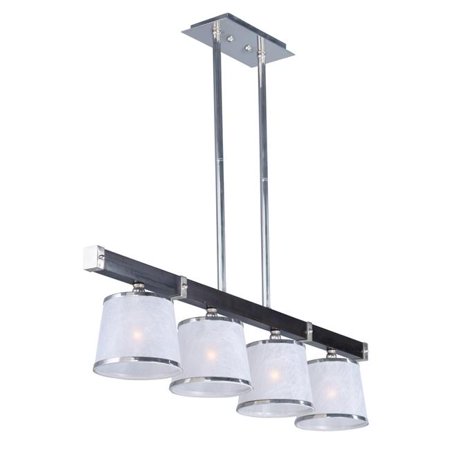 Maxim 20524WFWEPN Maritime 4-Light Linear Pendant, Wenge & Polished Nickel