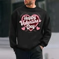 thumbnail image 2 of Goodeals 2025 Happy Valentine's Day Sweatshirts for Men Gift for His Love Heart Printed Graphic Pullover Sweatshirt Cute Long Sleeve Crew Neck Casual Tops(Black,L)Clearance, 2 of 6