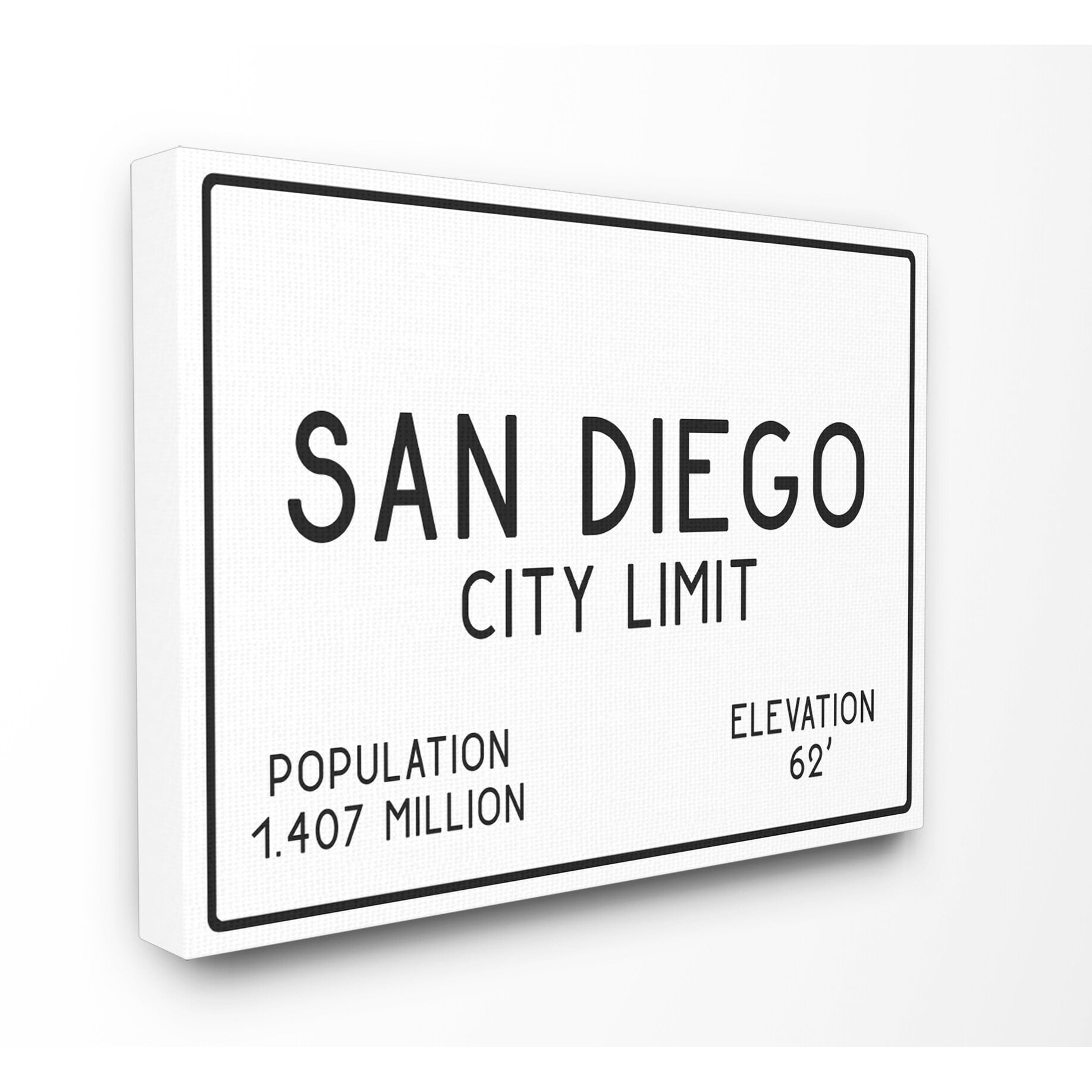 The Stupell Home Decor Collection San Diego City Limit Canvas Wall Art