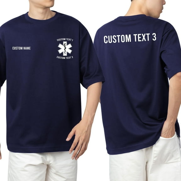 Custom EMT EMS Embroidered Sweatshirt Hoodie Personalized Paramedic Uniform Emergency Medical Technician Shirts Men Women (T-shirt, S)