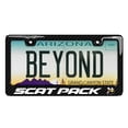 thumbnail image 2 of Dodge Scat-Pack Full Color Black Real 3K Carbon Fiber ABS Plastic License Plate Frame, 2 of 8