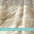 thumbnail image 4 of Elegant Comfort Throw Blanket, Reversible Sherpa Flannel, Soft, Fuzzy, Cozy and Plush- All season Lightweight Decorative Throw, 50 x 60 inches, Alaska Sherpa Throw, Beige, 4 of 6