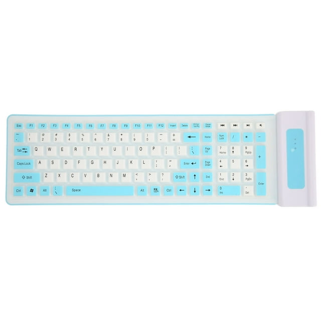 Foldable Silicone Keyboard, Silicone Keyboard Silent Portable Two Colors For Office