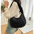 thumbnail image 6 of Quilted Tote Bag for Women Puffer Bag Lightweight Padding Shoulder Bag Hobo Bag Satchel Handbag Cloud Bag with Zip 2024, 6 of 9