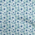 thumbnail image 1 of oneOone Cotton Poplin Sky Blue Fabric Floral Sewing Craft Projects Fabric Prints By Yard 56 Inch Wide, 1 of 4