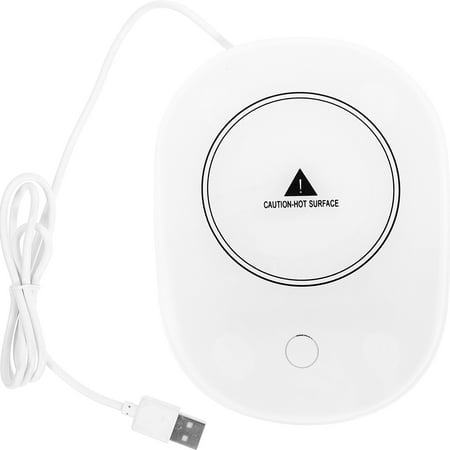 

FRCOLOR USB Heat Preservation Beverage Coffee Mug Warmers Constant Temperature Cup Warmer Desktop Coasters Heating Pad for Office Home Travel (White)