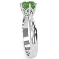 thumbnail image 5 of Crown Setting Peridot Engagement Ring In 14k White Gold, 5 of 6