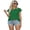 Green, variant on Zeagoo Women's Cap Sleeve Top Basic Textured T-shirts Trendy Crew Neck with Pocket