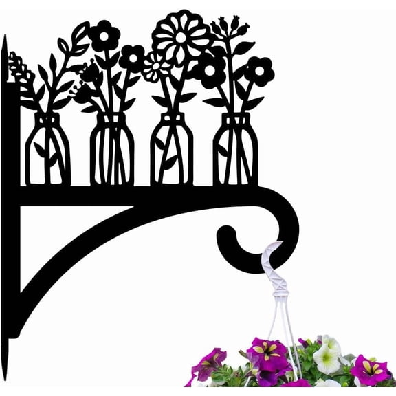 1 pc Iron Hanging Plant Hanger Bracket Wall Mounted Plant Hooks 338x375x1.8mm