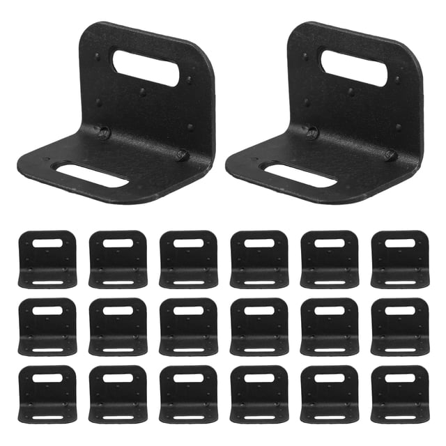 20 protectores de esquinas para cajas de envío, con soporte en ángulo recto en forma de L, de plástico, para cajas de cartón y muebles, color negro
