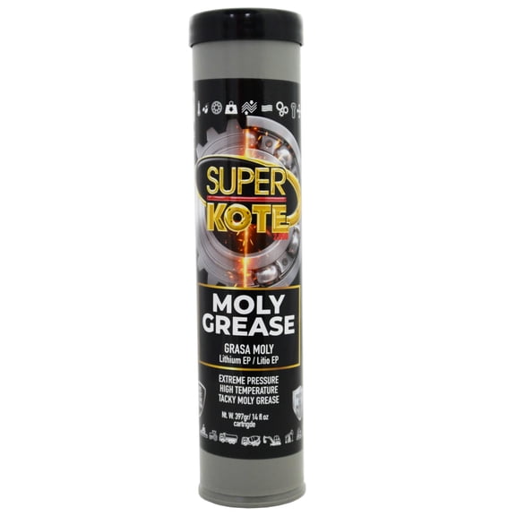 Moly Lithium Grease Superkote 2000 | NLGI 2 | EP 2 Grease | Tube | High Temperature | Heavy Duty | Industrial | Mining | Agriculture | Fifth Wheels I | Pins and Bushings I 1-Pack of 14 Oz.