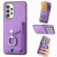 thumbnail image 1 of For Samsung Galaxy A23 Electroplating Skin-feel Leather Ring Card Wallet Phone Case(black), 1 of 5