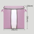 thumbnail image 5 of 3pcs Storage Bags Closet Clothes Organizer Large Capacity Storage with Reinforced Handle, 3 Layer Fabric for Comforters,Bedding,Blankets, 5 of 5